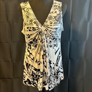 Black and White Floral Top by Apt 9